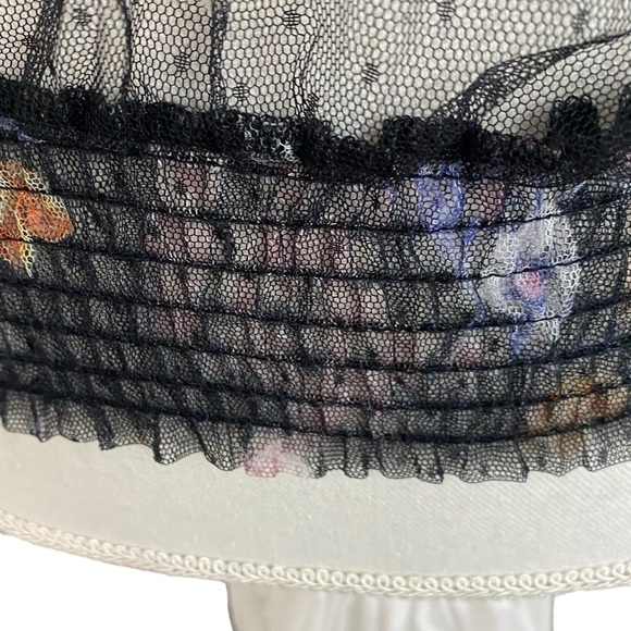 L.I.F.E. - LOVE IS FOR ETERNITY - SHEER HIGH COLLAR MESH SMOCK PUFF SLEEVE B20 - Picture 9 of 12